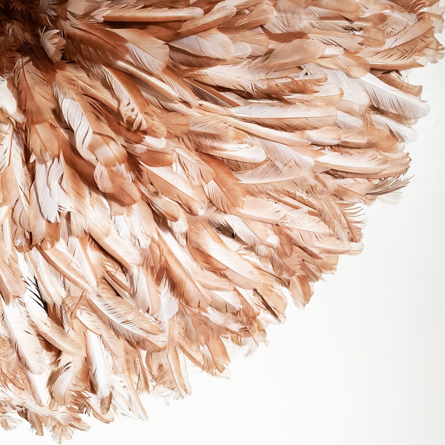 Tan Juju Hat -  Decorative Feathers